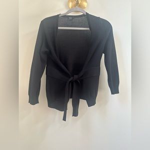 Filippa K black cardigan with attached belt in small.